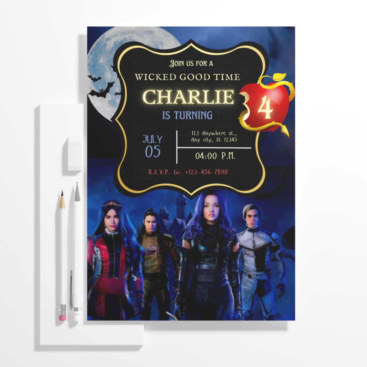 Descendants Birthday Invitation Template