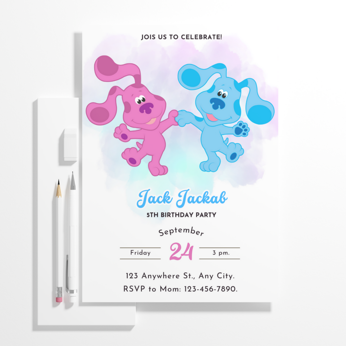 Blue's Clues Birthday Invitation Template