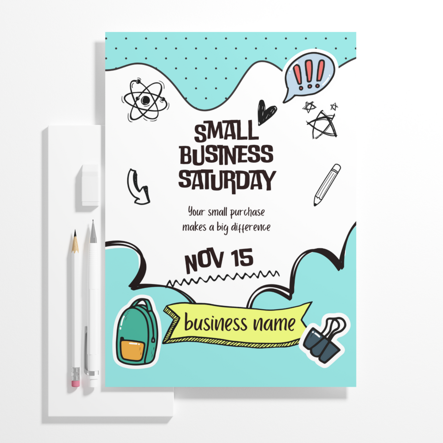 Small Business Saturday Invitation Flyer Template