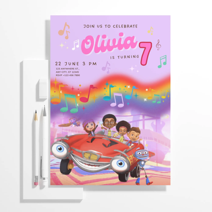 Motown Magic Birthday Invitation Template - CreativeRino
