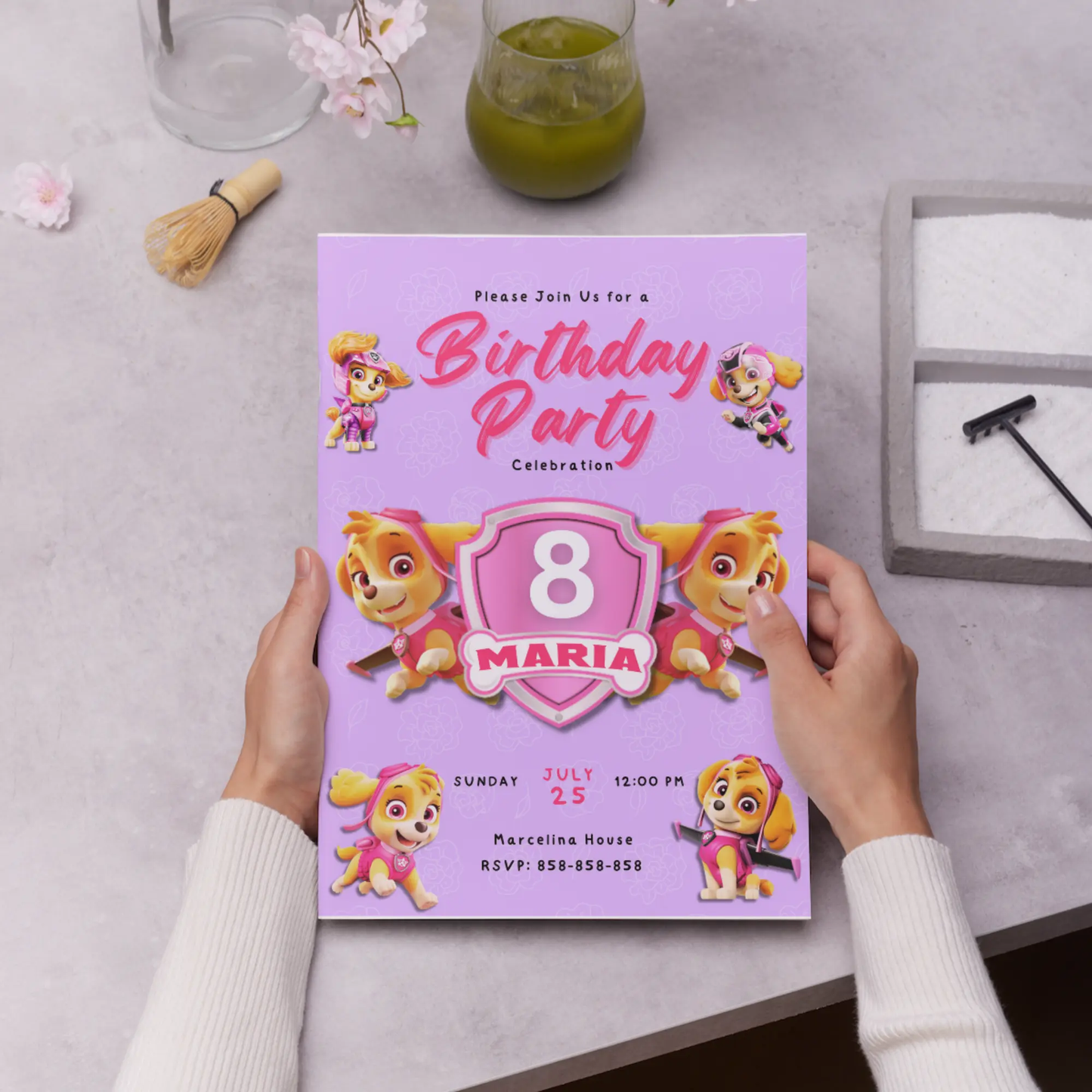 Skye Paw Patrol Birthday Invitation Template - CreativeRino