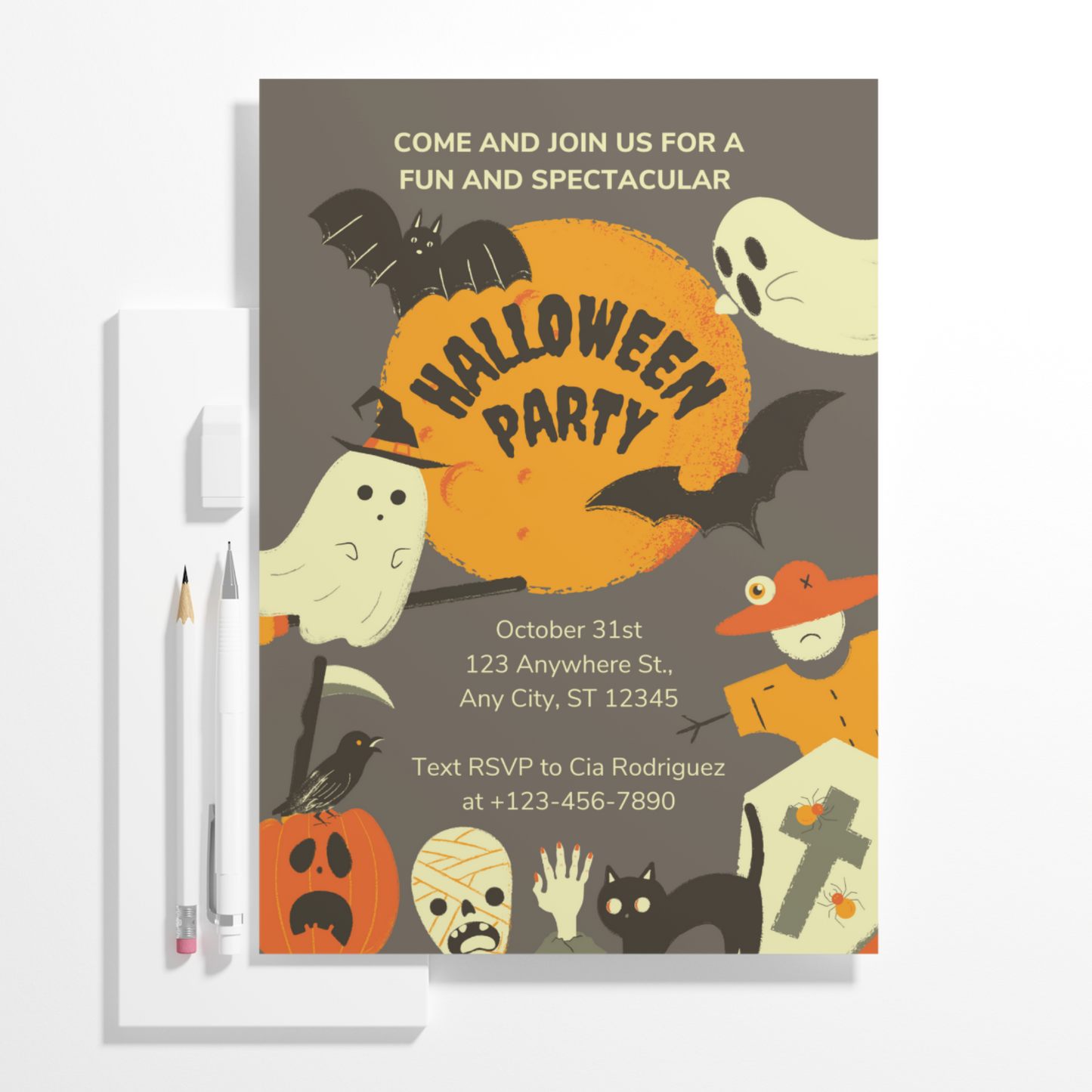 Spooktacular Halloween Party Invitation Template