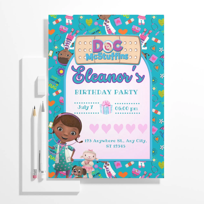 Doc McStuffins Birthday Invitation Template - CreativeRino