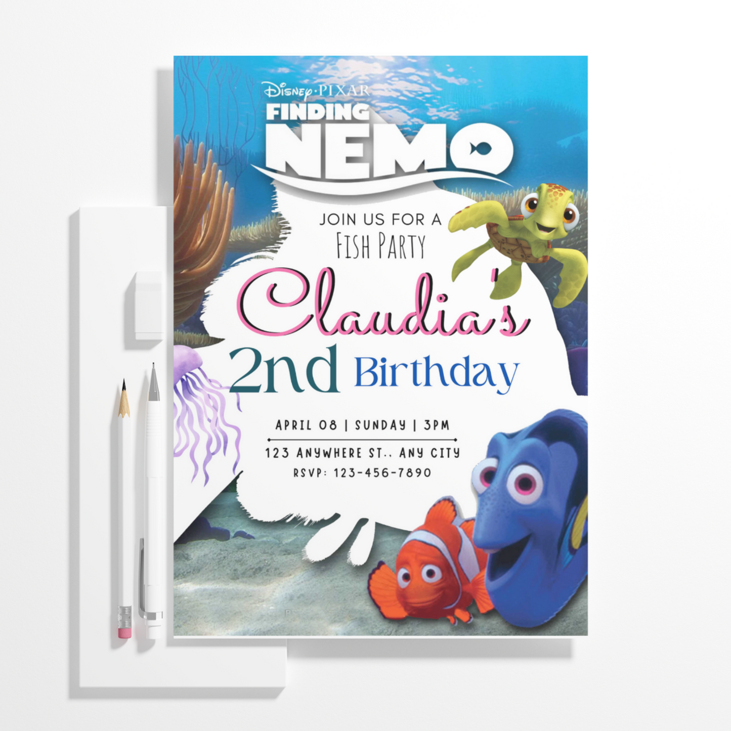 Finding Nemo Birthday Invitation Template