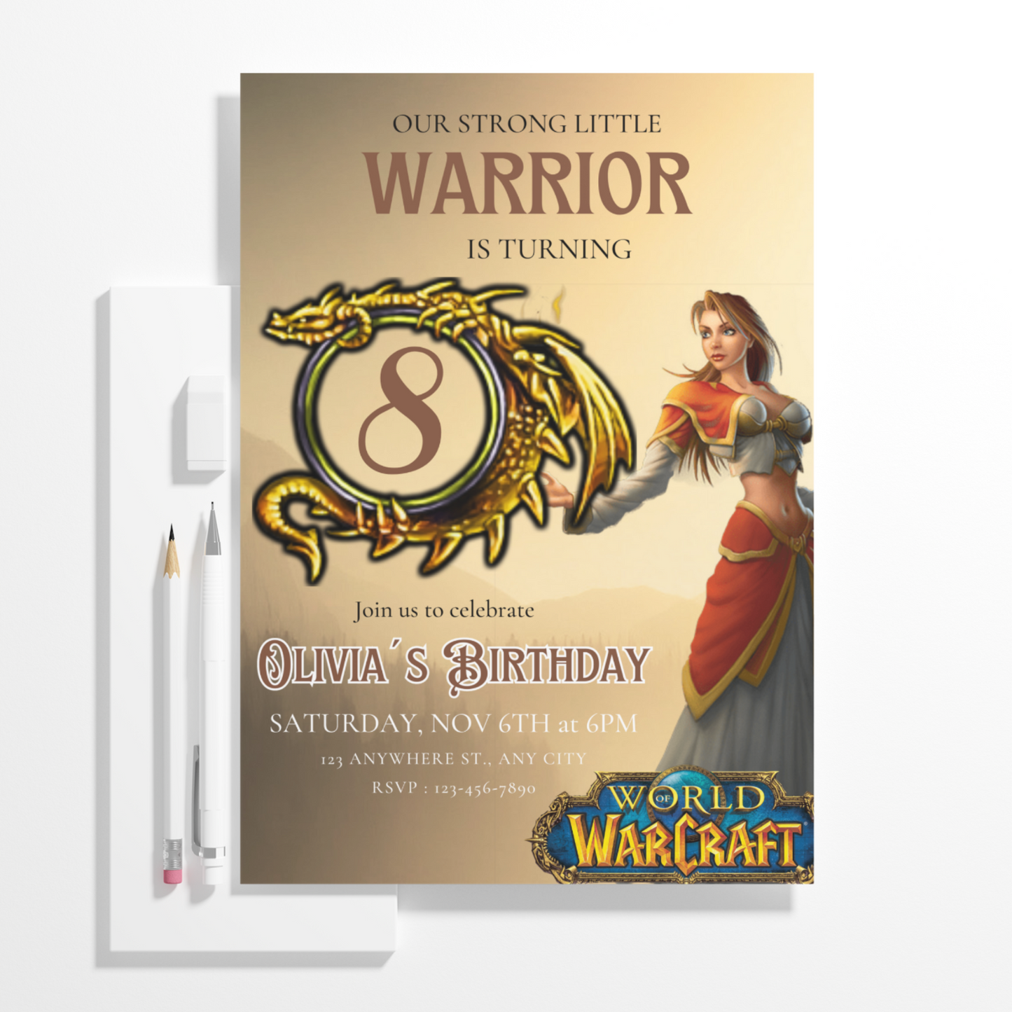 World of Warcraft Birthday Invitation Template