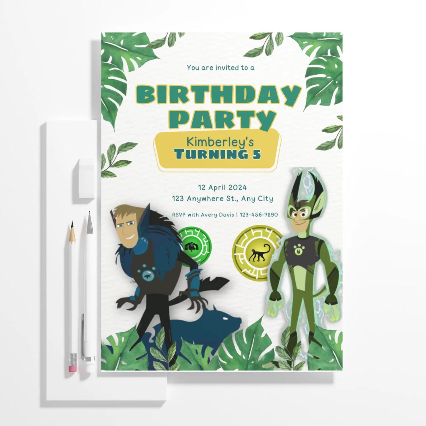 Wild Kratts Birthday Invitation Template - CreativeRino