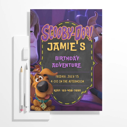 Scooby Doo Birthday Invitation Template - CreativeRino