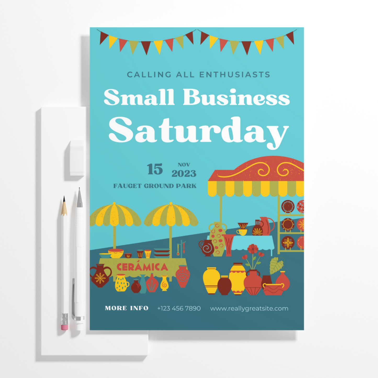 Small Business Saturday Invitation Flyer Template