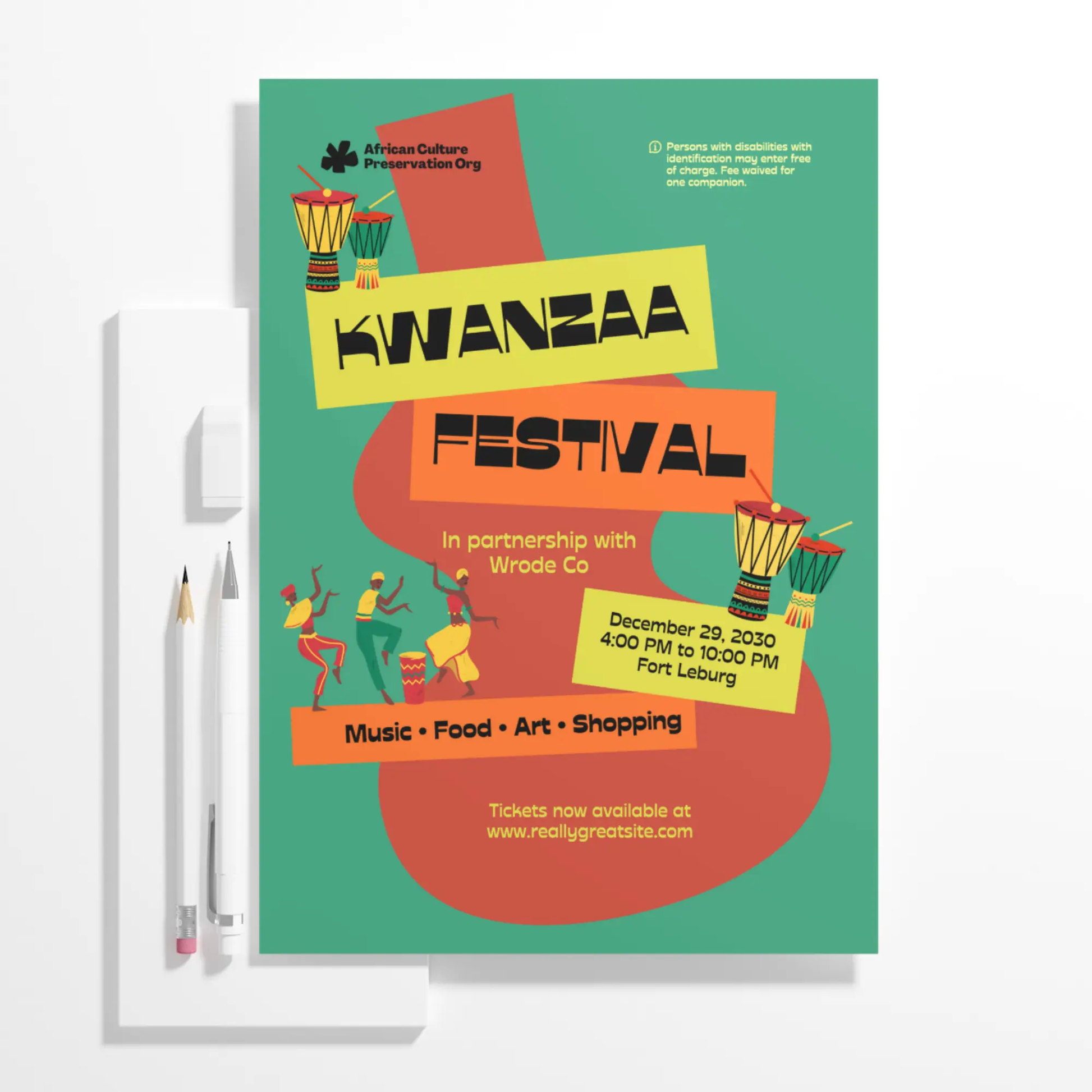 Celebrate Kwanzaa Festival Invitation Template - CreativeRino