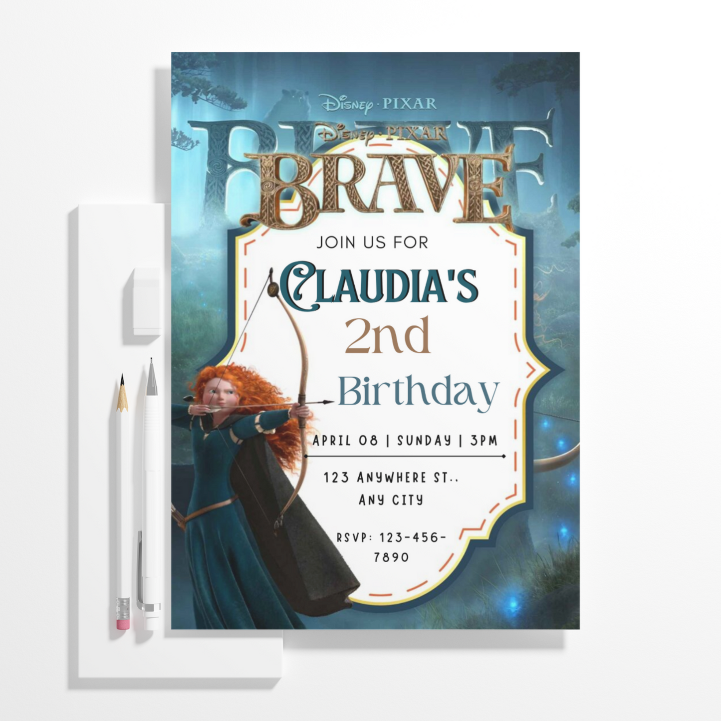 Brave Birthday Invitation Template