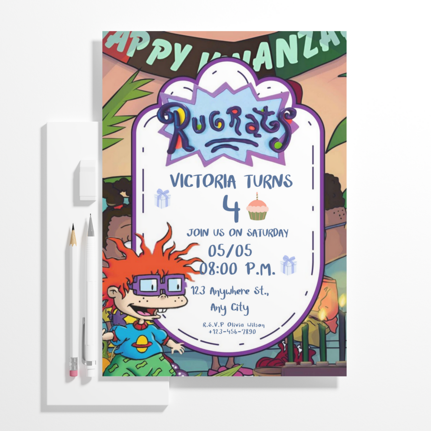 Rugrats Birthday Invitation Template