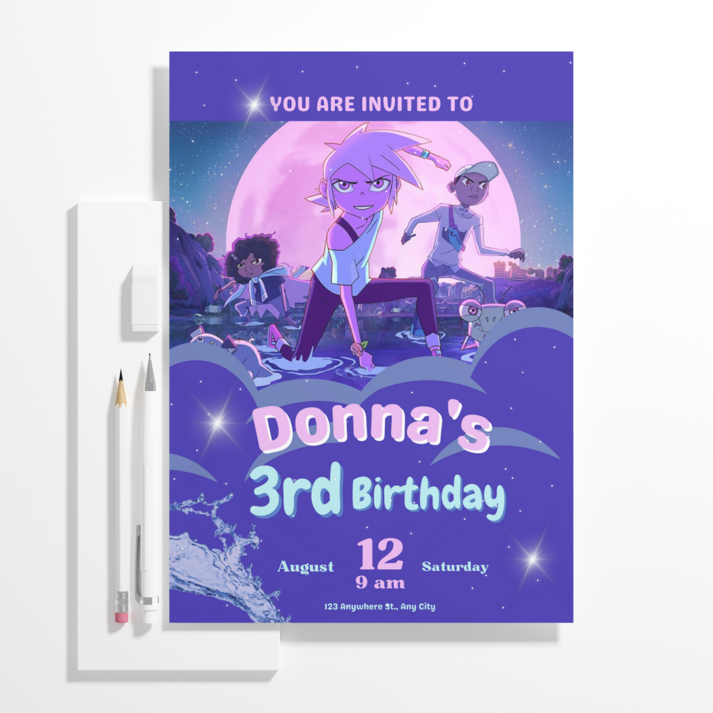 Kipo and the Age of Wonderbeasts Birthday Invitation Template