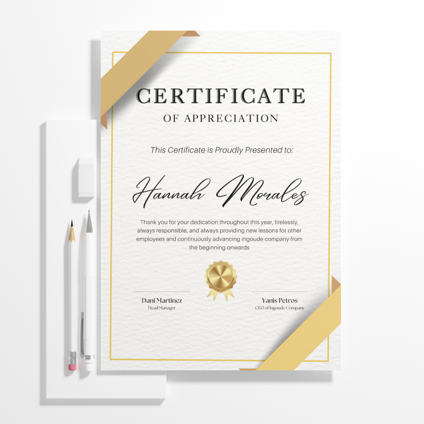 Certificate of Appreciation Template | Appreciation Certificate