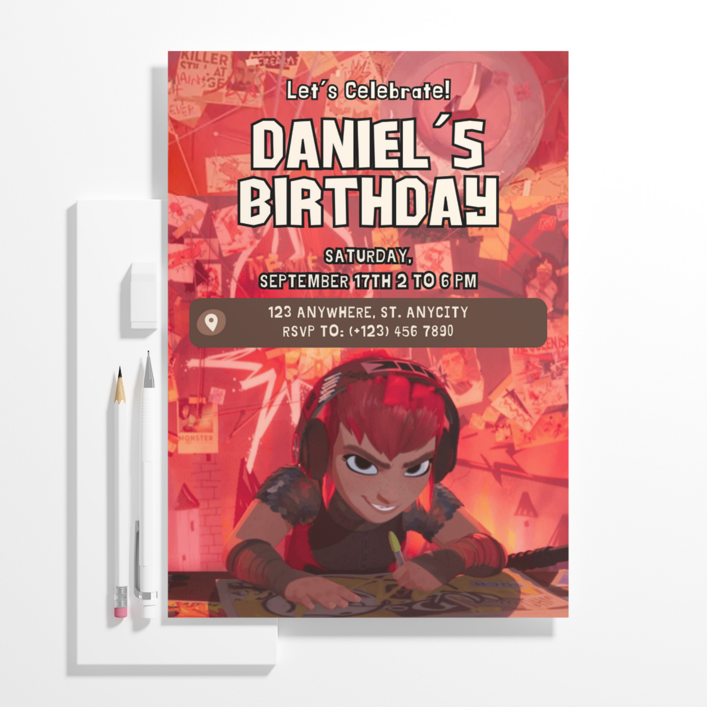 Nimona Birthday Invitation Template