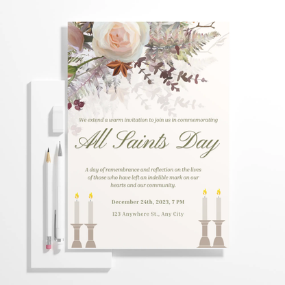 All Saints Day Invitation Template - CreativeRino