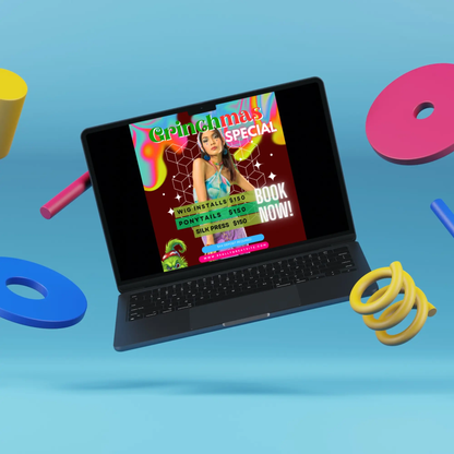 Grinchmas Flyer Template | Grinch Christmas Booking Flyer - CreativeRino