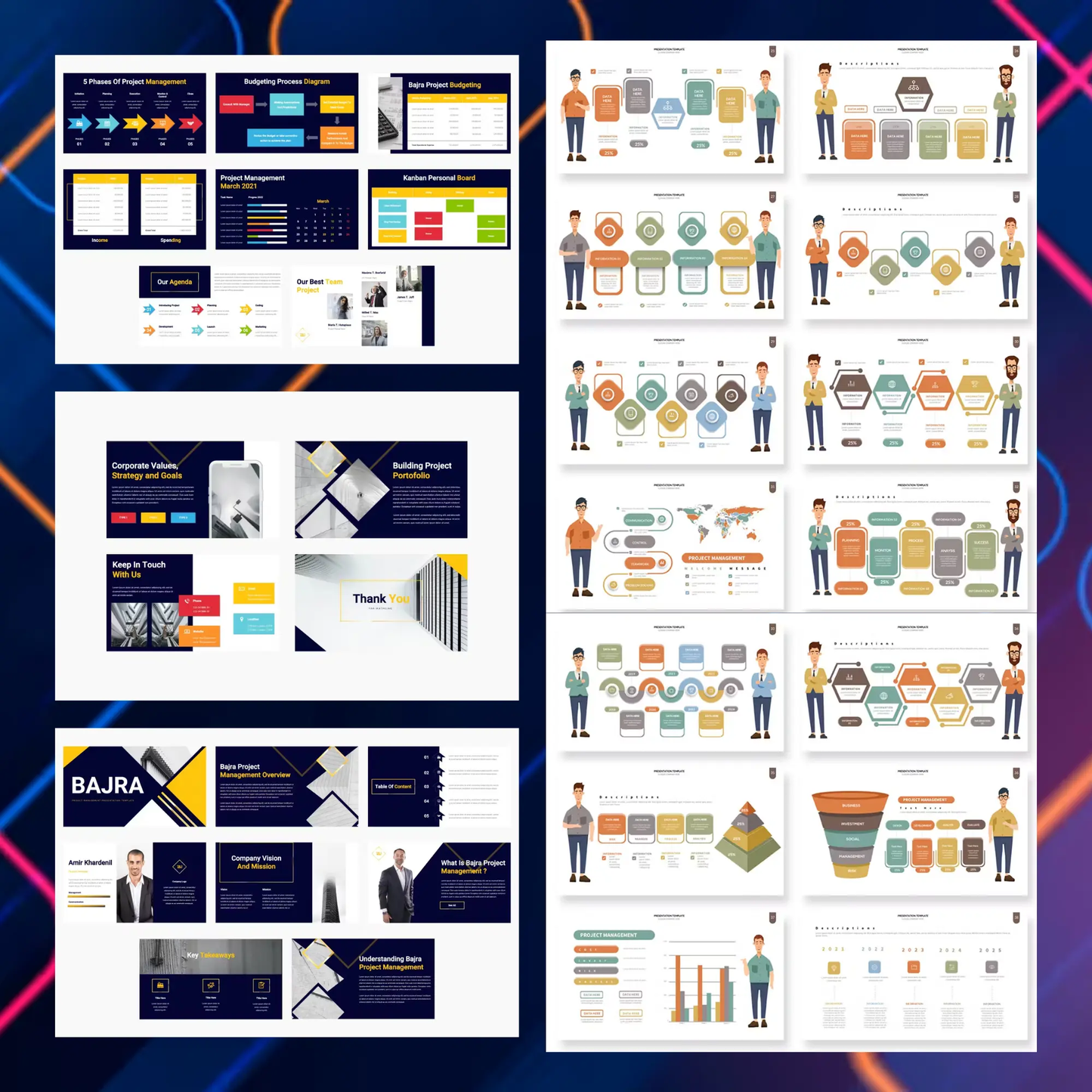 20 Project Management Powerpoint Presentation Template Bundle CreativeRino