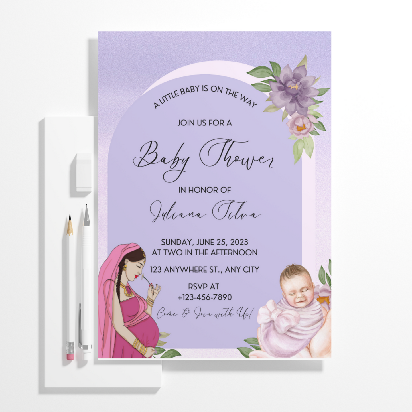 Indian Baby Shower Invitation