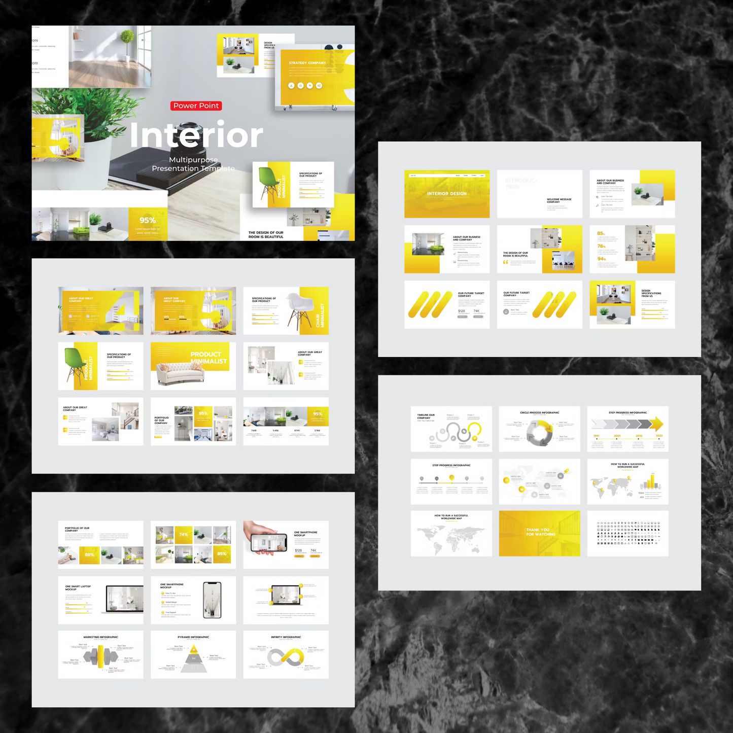 10 Interior Design Powerpoint Presentation Template Bundle