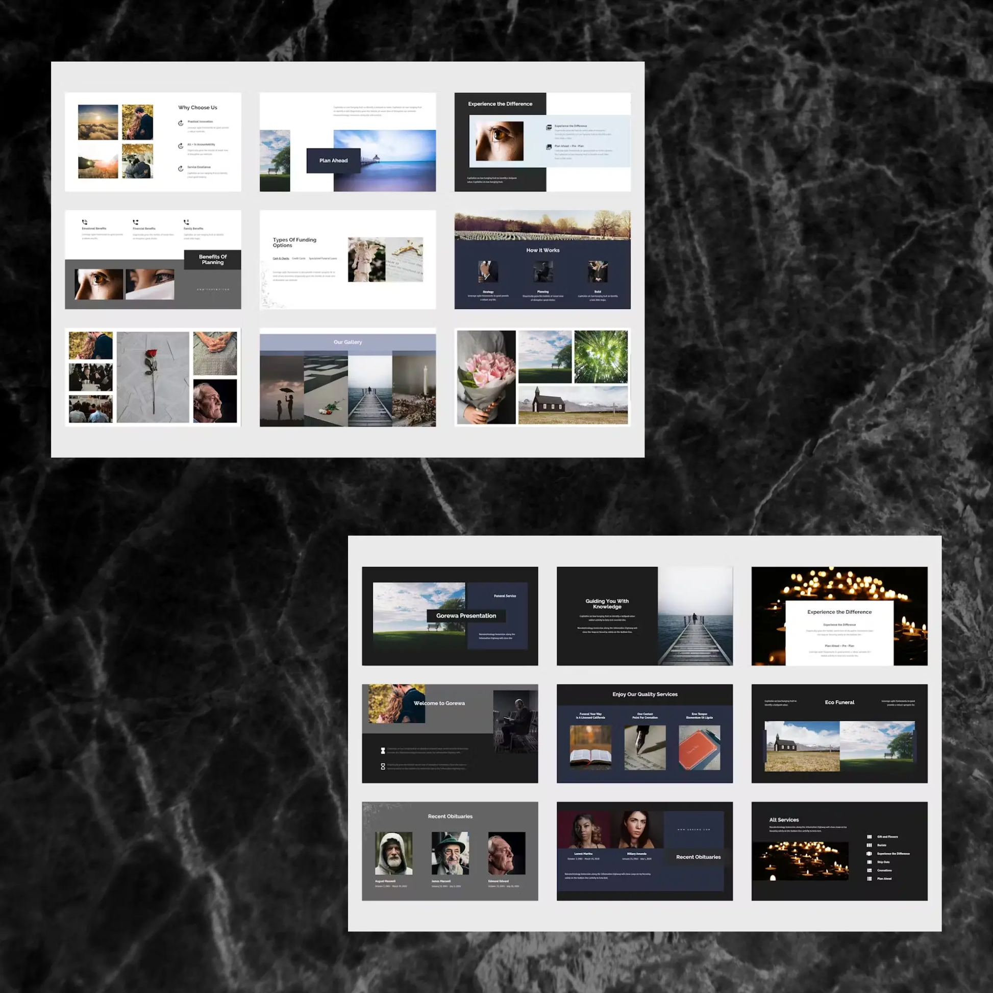 3 Funeral Powerpoint Presentation Template Bundle | Funeral Service Powerpoint Template - CreativeRino