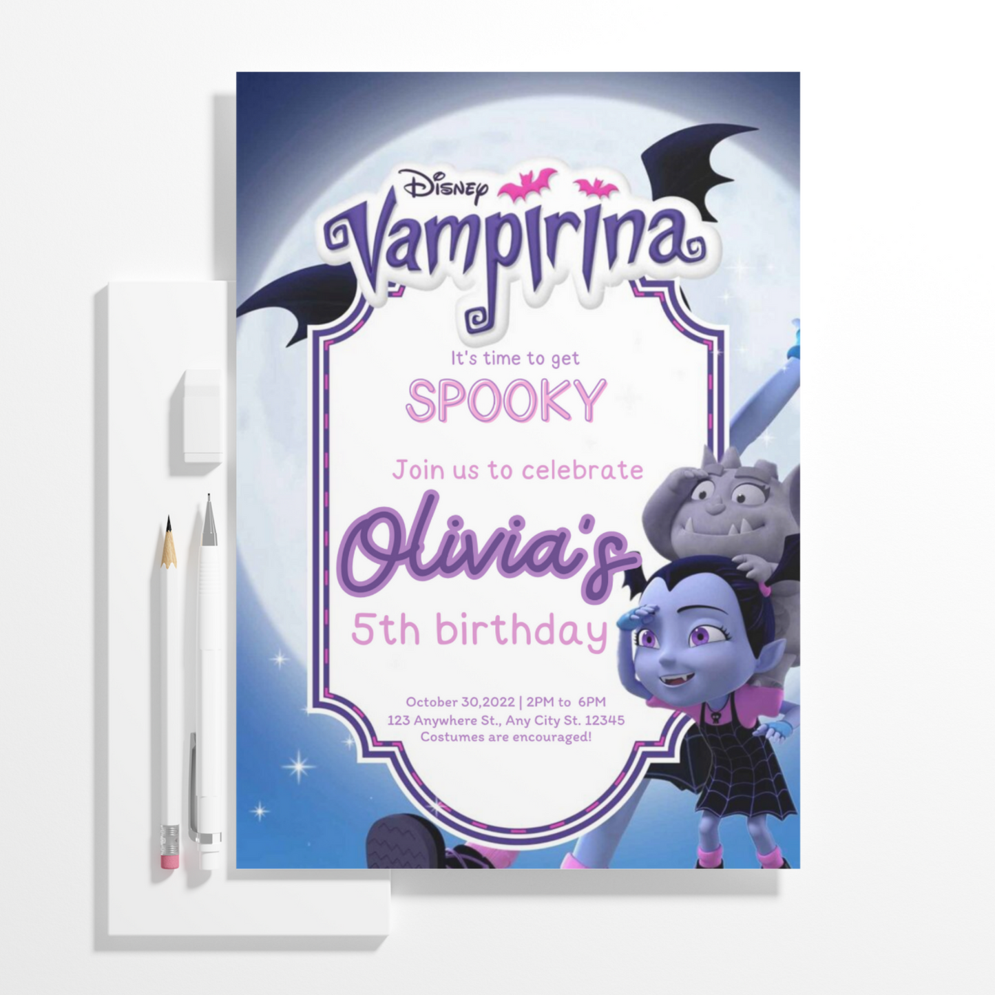 Vampirina Birthday Invitation Template