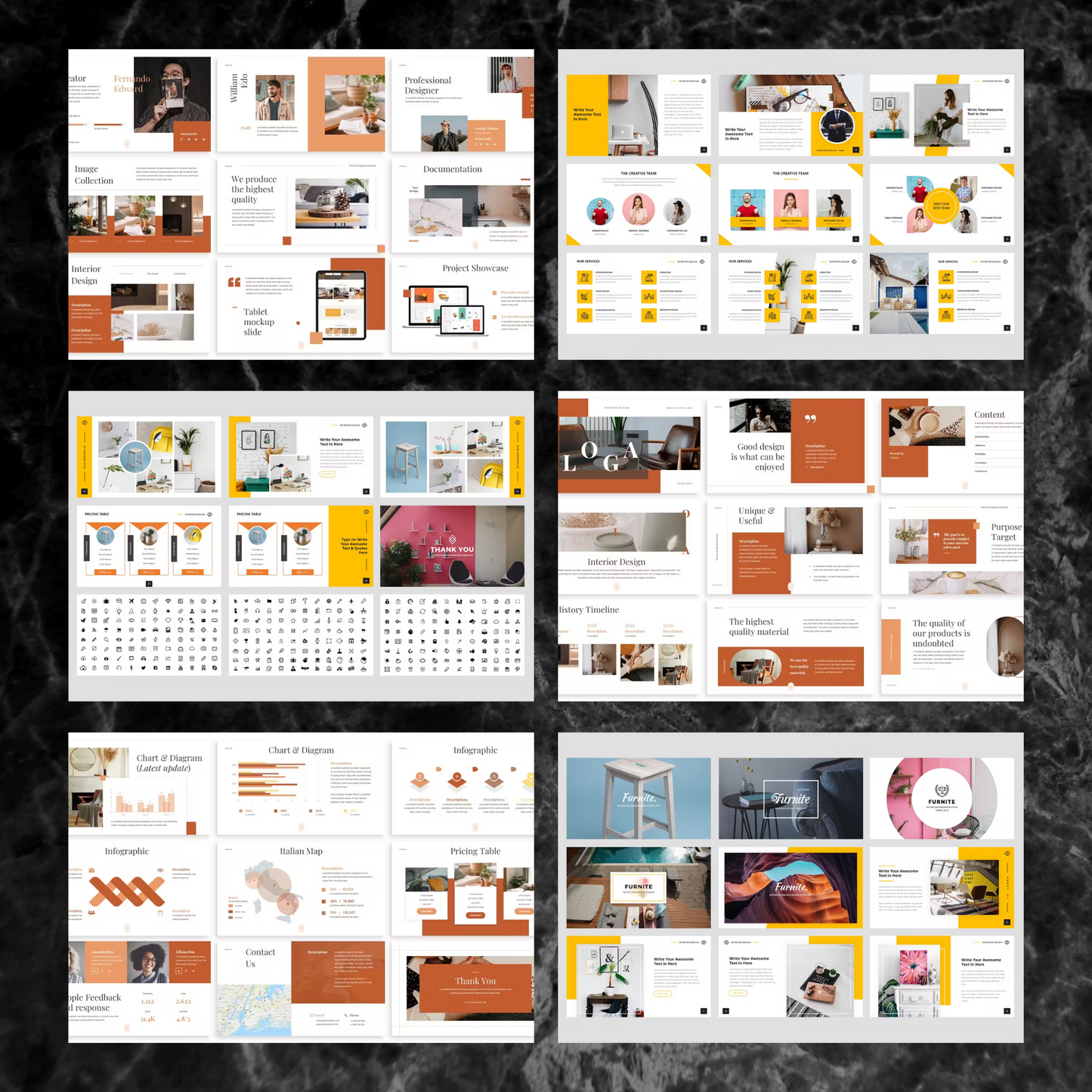 19 Interior Design Powerpoint Presentation Template Bundle