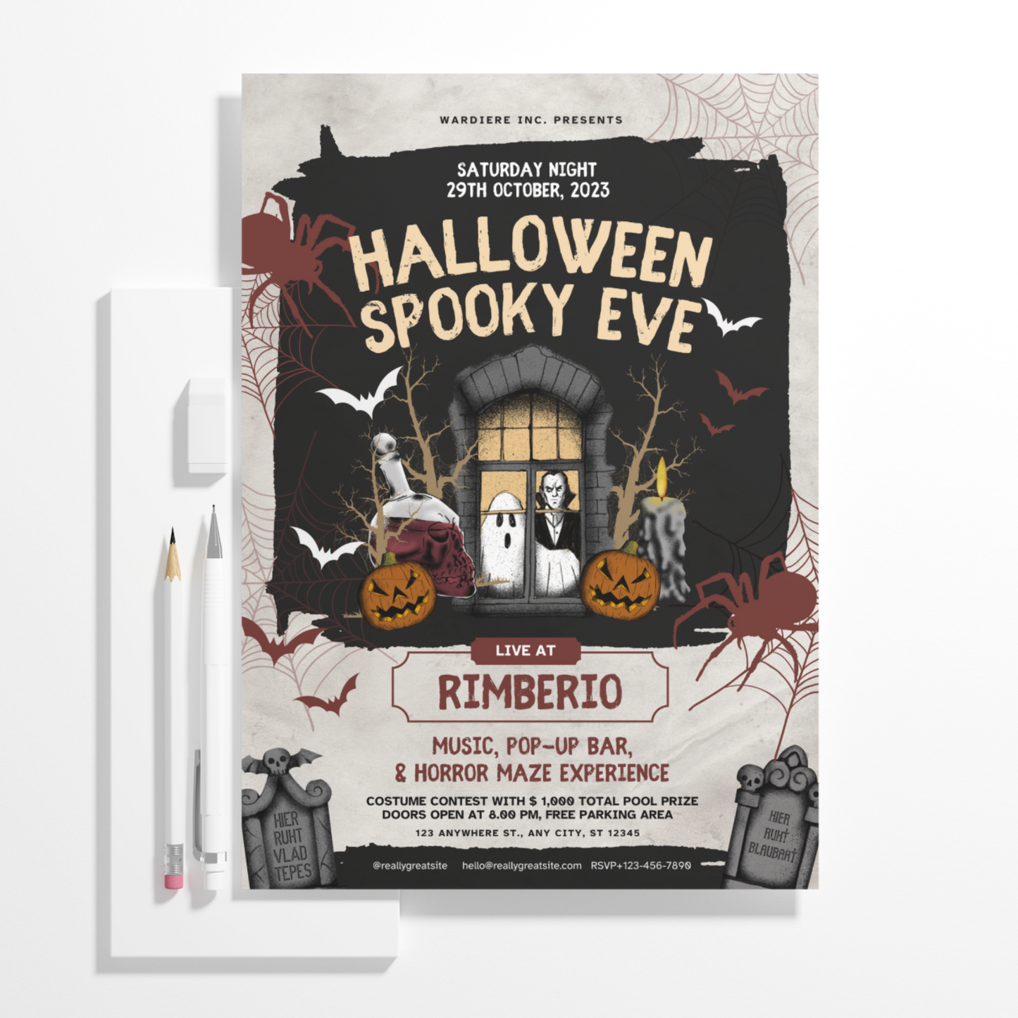 Halloween Spooky Eve Invitation Template