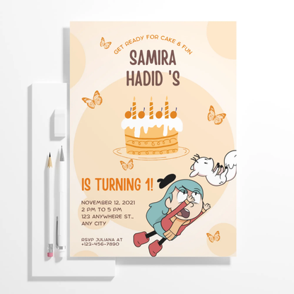 Hilda Birthday Invitation Template - CreativeRino