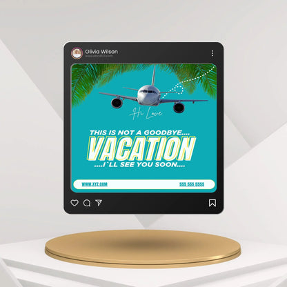 We Are On Vacation Flyer Social Media Template | We Are Closed Flyer CreativeRino