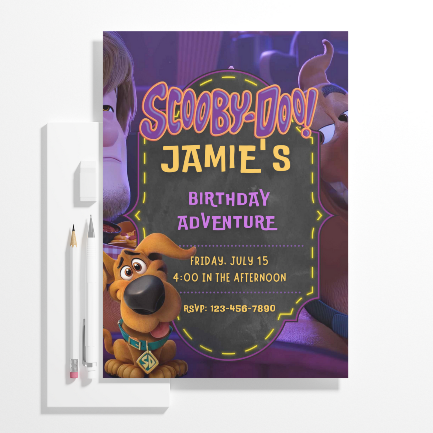 Scooby Doo Birthday Invitation Template