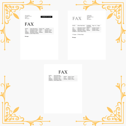 15 Fax Cover Sheet Template Bundle MS Word - CreativeRino