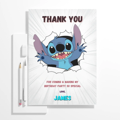 Stitch Thank You Card Template - CreativeRino