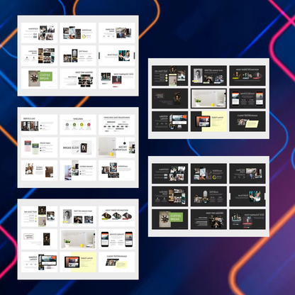 5 Business Powerpoint Presentation Template Bundle CreativeRino