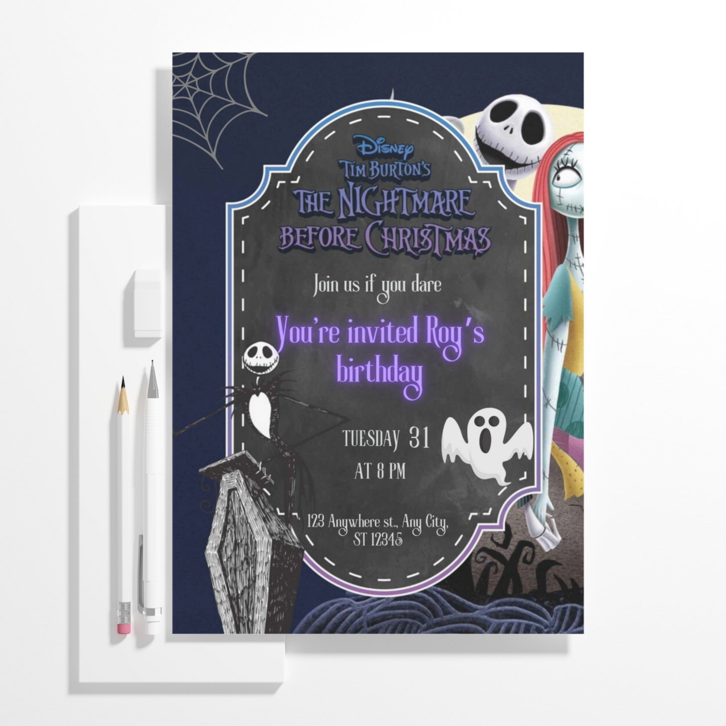 The Nightmare Before Christmas Birthday Invitation Template