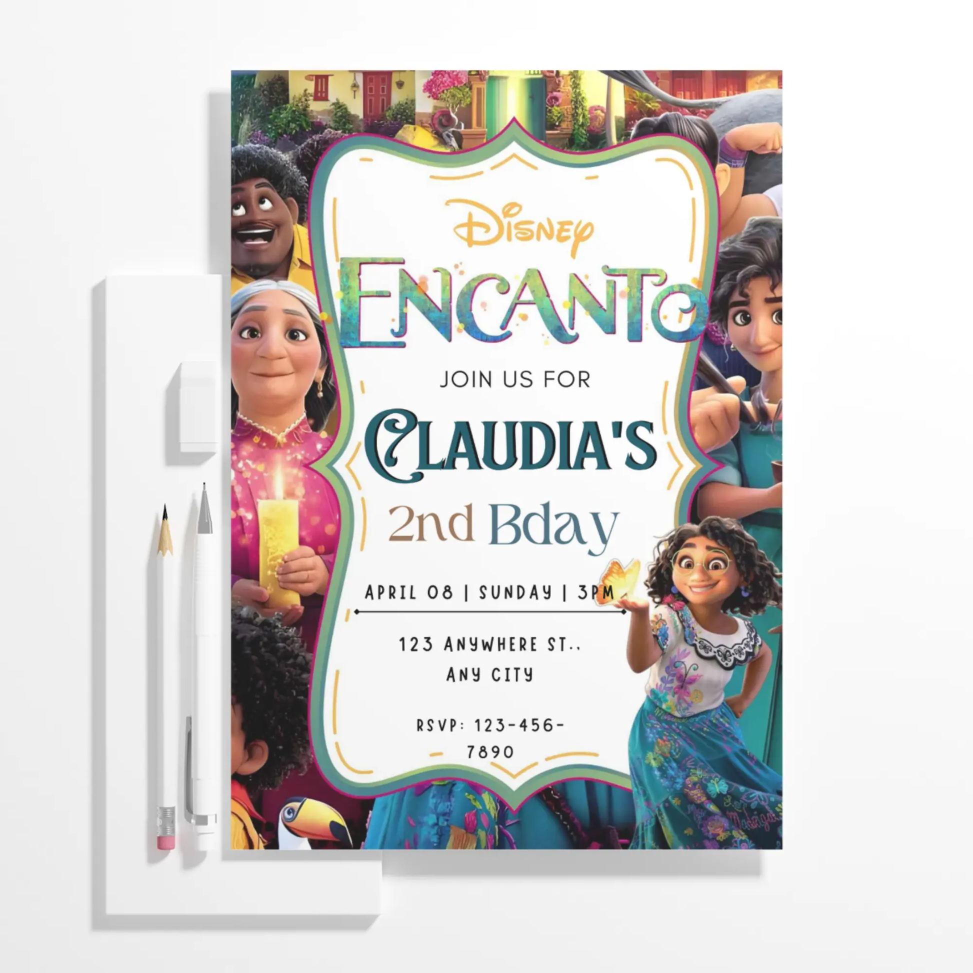 Encanto Birthday Invitation Template - CreativeRino