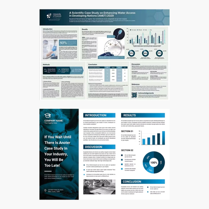 10 Research Poster Template Bundle | Academic Scientific Medical Research Case Study Poster Templates | Adobe Indesign CreativeRino
