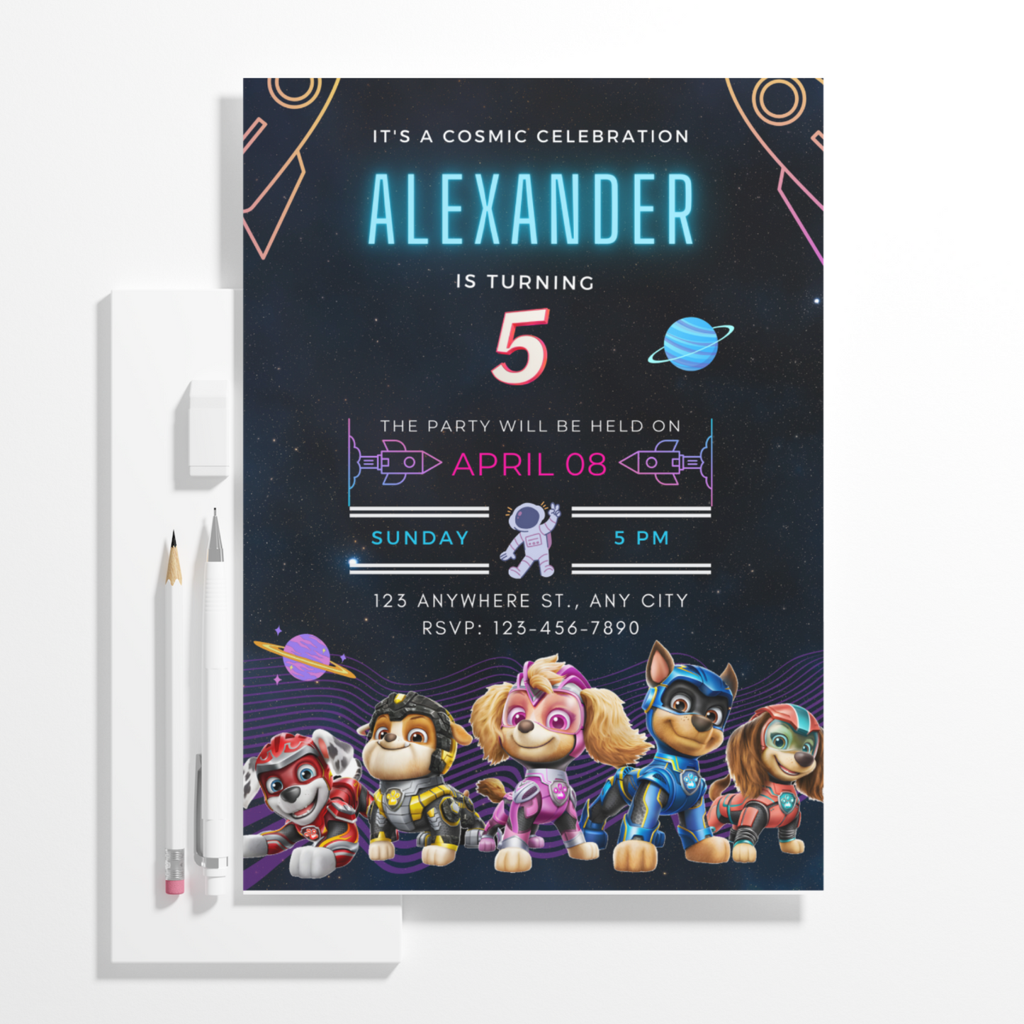 Paw Patrol Birthday Invitation Template