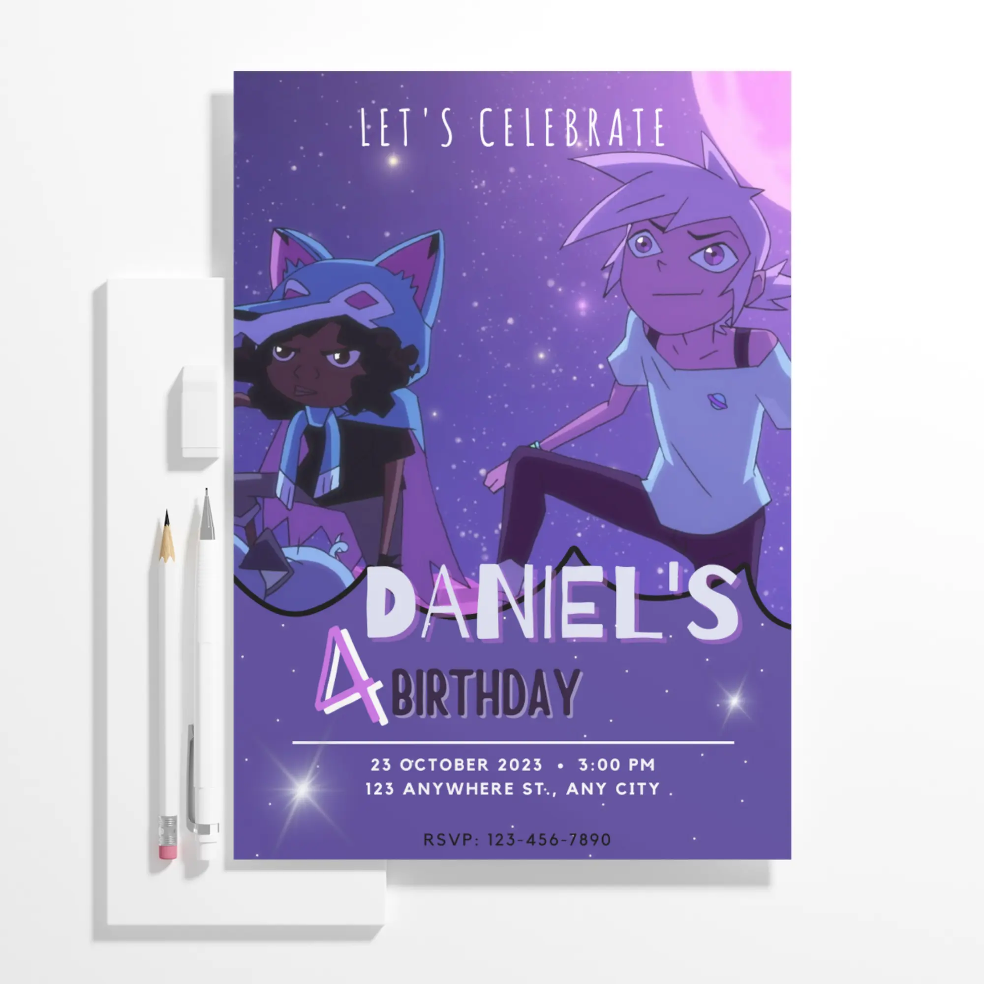 Kipo and the Age of Wonderbeasts Birthday Invitation Template - CreativeRino