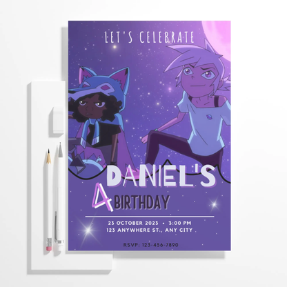 Kipo and the Age of Wonderbeasts Birthday Invitation Template - CreativeRino