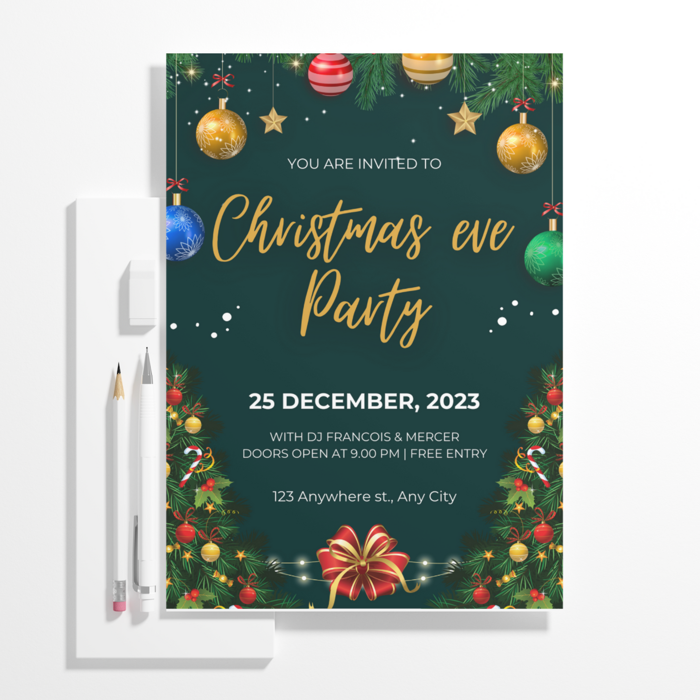 Christmas Eve Party Invitation Template