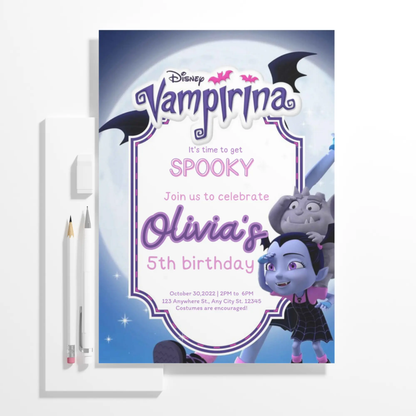 Vampirina Birthday Invitation Template - CreativeRino