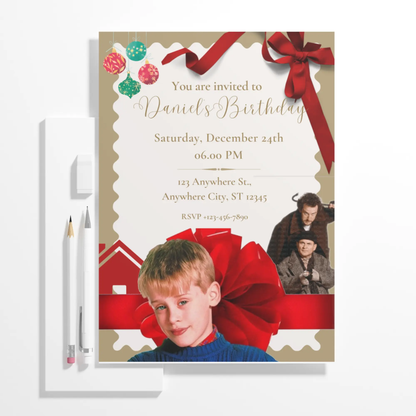 Home Alone Birthday Invitation Template - CreativeRino