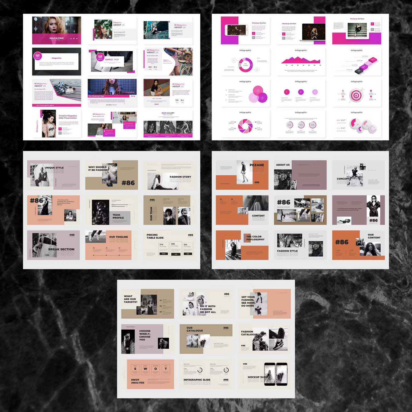 17 Magazine Powerpoint Presentation Template Bundle | Magazine Style Business PowerPoint Template