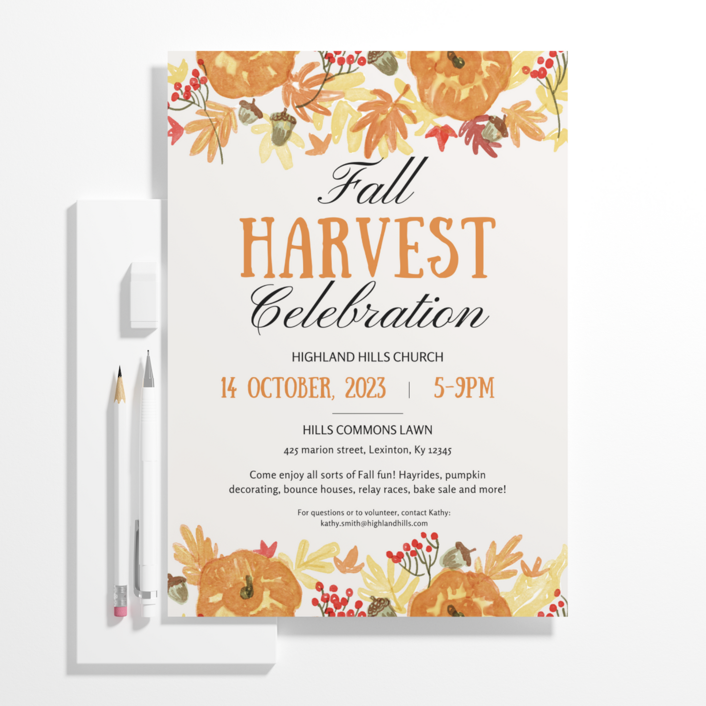 Fall Harvest Celebration Invitation Template