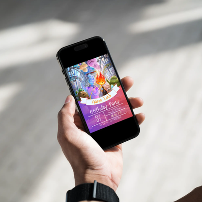 Elemental Birthday Party Invitation Template - CreativeRino