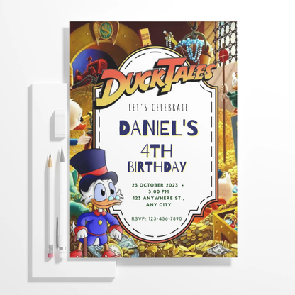 Ducktales Birthday Invitation Template - CreativeRino