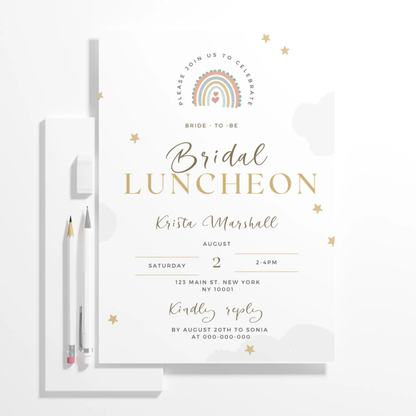 Bridal Luncheon Invitation Template - CreativeRino
