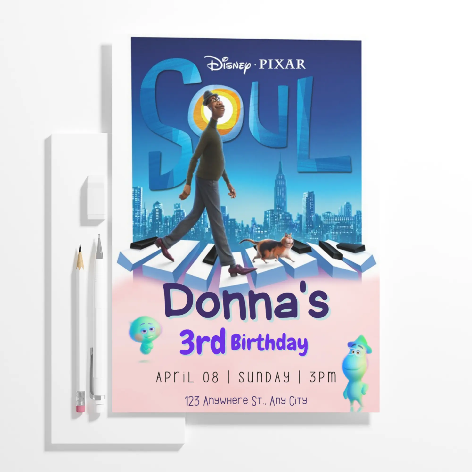 Soul Birthday Invitation Template - CreativeRino