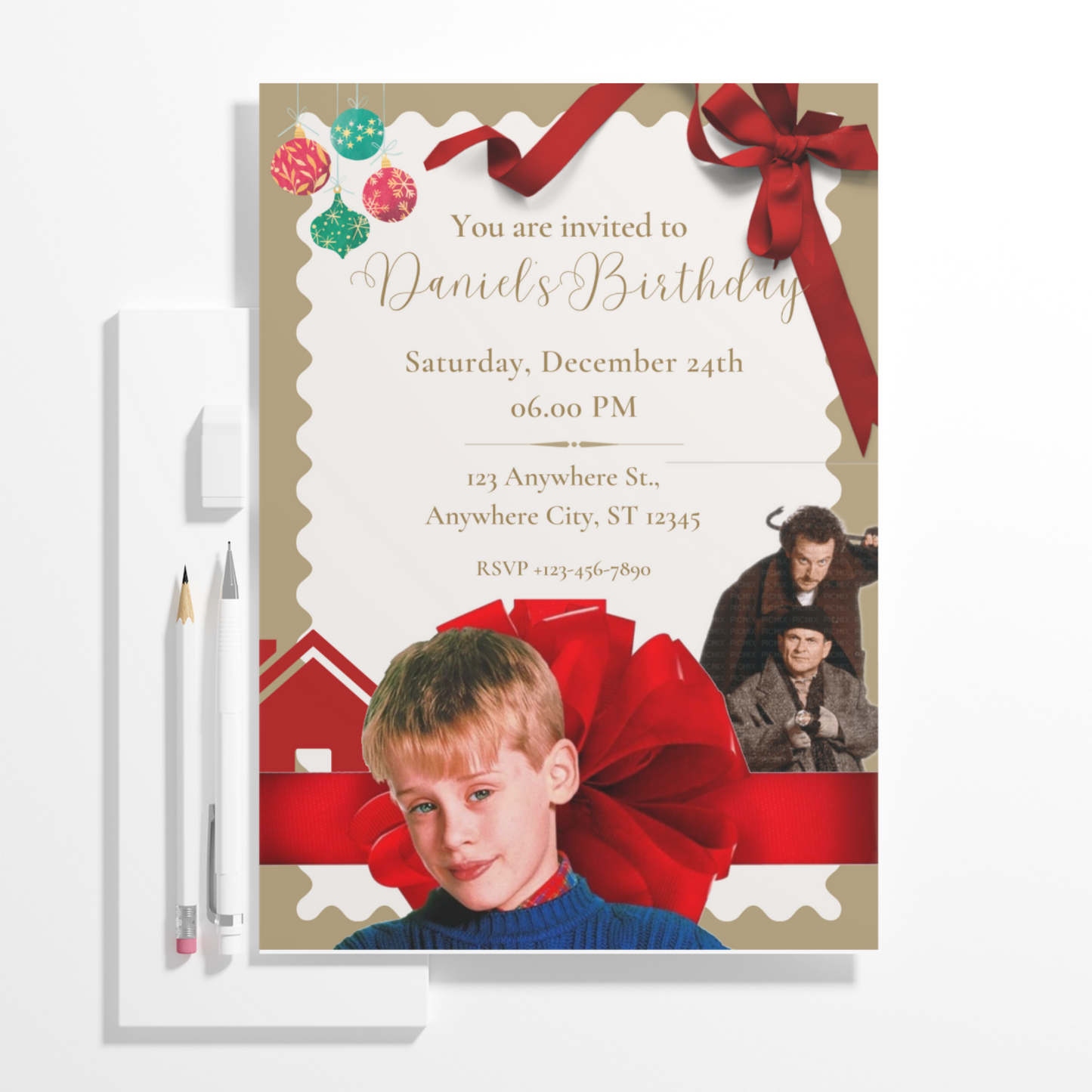 Home Alone Birthday Invitation Template