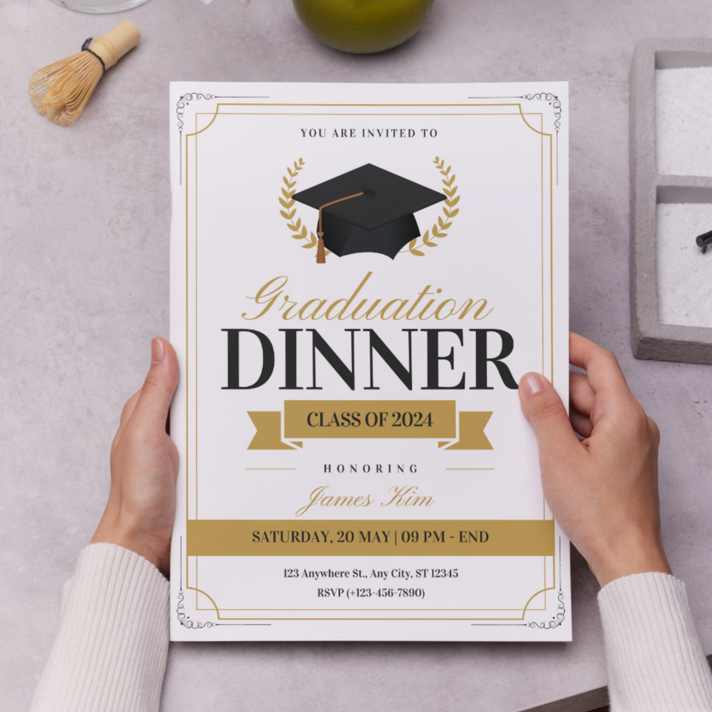 Graduation Dinner Invitation Template